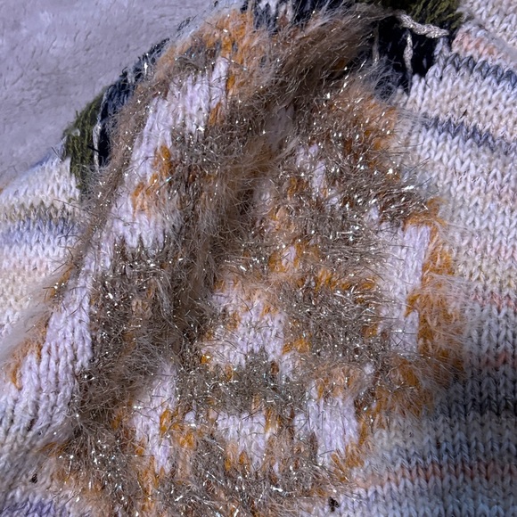 Anthropologie Cream, Gold,Green Floral Cocoon Sweater…NWT - Picture 5 of 10